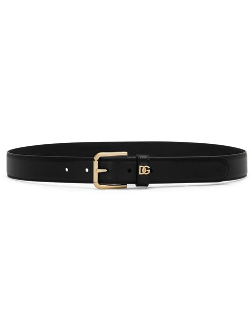 DG-plaque leather belt Dolce & Gabbana | BE1636AW57680999